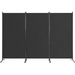 Relax4life - paravent 3 pcs en polyester 260x183 cm avec cadre en métal, cloison de séparation avec charnières ... Relax4life - paravent 3 pcs en polyester 260x183 cm avec cadre en métal, cloison de séparation avec charnières ...