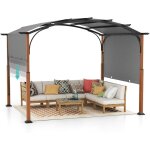 Relax4life - pergola jardin ext�rieur 3, 6x3 m avec auvent r�tractable, tonnelle pergola m�tallique avec ...