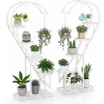 Relax4life - porte - plante en forme de c?ur �tag�re � fleurs � 5 niveaux en fer robuste et crochet de ...