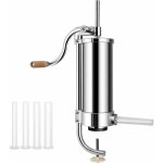 Relax4life poussoir � saucisse manuel vertical 3l cylindre en inox 4 entonnoirs �quip�s