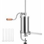Poussoir � saucisse verticale manuel en acier inoxydable, machine � saucisse professionnelle avec 4 tubes ...