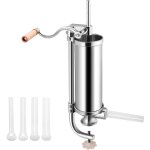 Poussoir � saucisse verticale manuel en acier inoxydable, machine � saucisse professionnelle avec 4 tubes ...