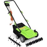 Scarificateur �lectrique 1500 w, a�rateur de pelouse avec sac de ramassage de 30 l, poign�e pliable, ...