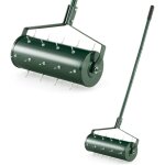 Scarificateur manuel avec rouleau de 44 cm, embouts antirouille 27 de 3, 4 cm, arateur de pelouse avec ...