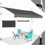 Store banne r�tractable hauteur r�glable 200 - 300cm avec manivelle, auvent anti - soleil installation ...