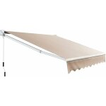 Store banne r�tractable manuel en alu avec angle ajustable 40� - 100�, auvent en polyester pour balcon, ...