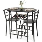 Table � manger avec 2 chaises encastrables, ensemble table et 2 chaises, petite table ovale salle manger ...