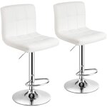 Relax4life tabouret bar, chaise de bar pivotante en cuir pu, hauteur r�glable 65 - 85 cm, si�ge rembourr�, ...