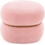 Tabouret rembourré en velours ovale, tabouret de coiffeuse avec coussinets antidérapants, repose - pieds ... Tabouret rembourré en velours ovale, tabouret de coiffeuse avec coussinets antidérapants, repose - pieds ...