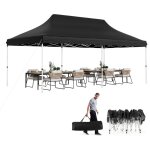 Relax4life - tonnelle de jardin exterieur pliante 3x6m, barnum pliant impermable, hauteur rglable 296 ...