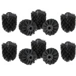 Lot de 10 ttes de rechange pour brosse wc, orifice intrieur 12 mm, diamtre 8 cm, plastique, noir
