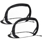 Lot de 2 cages de foot pop up, accessoires pliables pour le jardin, hxlxp : 80x120x85 cm, housse, noir ...