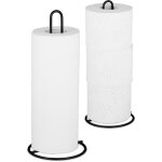 Lot de 2 supports  essuie - tout, non fixe, aussi pour papier - toilette, mtal, sobre, h x d : 32 x ...
