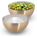 2x saladiers ronds, design moderne, acier inoxydable, salade, bol mlangeur cuisine, h x d : 12, 5 x ...