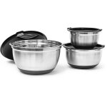 Lot de 3 bols bowly avec couvercle pour chacun, empilables, h x l x p env. 14, 5 x 25, 5 x 25, 5 cm, ... Lot de 3 bols bowly avec couvercle pour chacun, empilables, h x l x p env. 14, 5 x 25, 5 x 25, 5 cm, ...