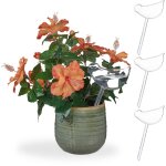 Lot de 4 globes d'arrosage, irrigation automatique, arrosoirs en forme d'oiseau, 200 ml chacun, transparent ...