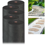Relaxdays - 5x toiles paillage anti - mauvaises herbes 50m b�che tiss�e toile 50g / m� g�otextile, r�siste ...
