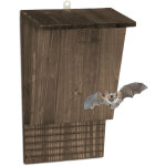 Abri  chauves - souris, large refuge pour chauvesouris, hxlxp : 37 x 22 x 12, 5 cm, nichoir, bois, marron ...