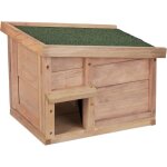 Abri pour hrisson, avec fond, 2 parties, maisonnette, pour jardin, h x l x p : 30 x 40 x 34 cm, nature ...