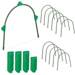 Relaxdays arceau de serre tunnel, lot de 12, pour tunnel potager ou parterre sur�lev�, 40 pinces, 31x33 ...