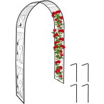Relaxdays - arche � rosiers, m�tal, portail de jardin, hxlxp : 216 x 125 x 36 cm, tuteur pour plantes ...