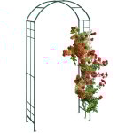 Relaxdays - arche à rosiers, métal, portail de jardin, hxlxp : 224x110x41 cm, tuteur solide pour plantes ... Relaxdays - arche à rosiers, métal, portail de jardin, hxlxp : 224x110x41 cm, tuteur solide pour plantes ...