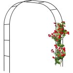 Relaxdays arche � rosiers, m�tal, treillis, jardin, h : 250 cm, 2 largeurs : 235 ou 180 cm, plantes grimpantes ...