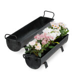 Relaxdays balconnière gouttière pot de fleurs métal jardinière zinc jardin bac à fleurs déco set de 2, ... Relaxdays balconnière gouttière pot de fleurs métal jardinière zinc jardin bac à fleurs déco set de 2, ...