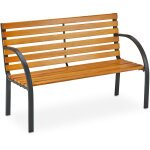 Relaxdays - banc de jardin, 2 places, étai en bois dur, acier, extérieur, balcon et terrasse, hlp 84 ... Relaxdays - banc de jardin, 2 places, étai en bois dur, acier, extérieur, balcon et terrasse, hlp 84 ...