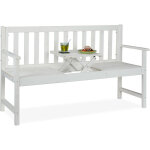 Relaxdays - banc de jardin avec table intgre, 3 places, banquette bois, terrasse, balcon, hxlxp : 90x152x56 ...