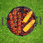 Relaxdays - barbecue tonneau, fonte de fer et acier, rglable hauteur, portable, charbon de bois, grillage ...