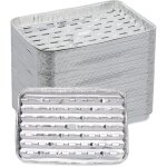 Relaxdays barquette en aluminium, lot pratique de 100, avec fentes, supportant jusqu' 260c, 34 x 22 ...