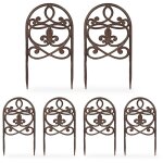 Relaxdays - barri�re de jardin, 6 �l�ments, fonte fer, design vintage, � planter, h x l : 32, 5 x 17, ...