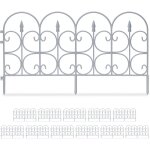 Barrire de jardin,  planter, design antique, en plastique, 12 lments chacun hl : 38 x 68, 5 cm, grise ...
