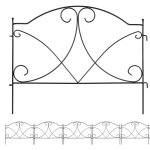 Relaxdays barri�re de jardin, � planter, en m�tal (fer), design vintage, 6 �l�ments chacun hl : 43 x ...