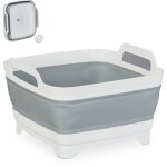 Relaxdays bassine pour la vaisselle, avec syst�me d?�vacuation, 9 litres, h x l x p : 20 x 31 x 31 cm, ...