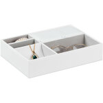 Relaxdays bo�te � bijoux ouverte, 5 compartiments, organiseur objets de valeur, hxlxp: 5x25, 5x18, 5 ...