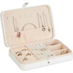 Relaxdays bo�te � bijoux, syst�me de rangement pratique, pour bagues et cha�nes, voyages, hlp 4, 5x21x14, ...