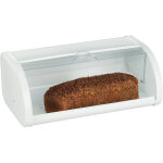 Relaxdays bote  pain blanche, rangement du pain frais, viennoiserie, couvercle coulissant transparent, ...