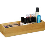 Bo�te de rangement en bambou, empilable, apparence naturelle, caisse de cuisine, hxlxp: 5 x 23 x 7, 5 ...