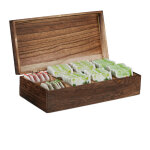 Relaxdays bote  th coffret  th organiseur bois 8 compartiments couvercle aromes hxlxp: 8, 5 x 30, ...