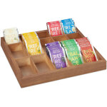 Relaxdays bo�te de tri en bois, 15 compartiments, hxlxp : 3, 5x32x26 cm, rangement pour th�, perles, ...
