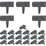 Relaxdays bordure de jardin, 23 x 25 x 2 cm, en plastique, ressemblant  des pierres, lot 100 lments, ...