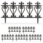 Relaxdays bordure de jardin, lot de 6 lments, plastique, h x l : 32, 5 x 61 cm chacun,  planter dans ...