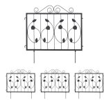 Relaxdays - bordure de jardin, hxl par pièce: 60 x 60 cm, clôture à planter, 4 éléments décoratifs, métal, ... Relaxdays - bordure de jardin, hxl par pièce: 60 x 60 cm, clôture à planter, 4 éléments décoratifs, métal, ...