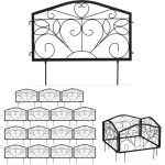 Relaxdays - bordure potager, 16 lments, clture jardin, fer, antique, design antique, ornements, h ...
