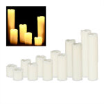 Relaxdays bougie  led lot de 12, en cire vritable sans flamme bougie lectrique  piles diamtre 5 ...