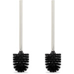 Brosse wc de rechange, set de 2, brosse toilettes tte amovible salle de bain toilettes, hxd:36 x 8 cm, ...