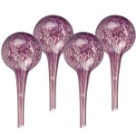 Bulle d'arrosage pour vos plantes, en lot pratique de 4, en verre, h x d : 15 x 6 cm, violette - relaxdays ...