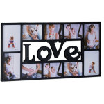 Relaxdays cadre photos ple - mle 10 photos galerie mur cadre mural love plastique hxlxp: 36, 5 x 72 ...